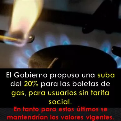 aumento gas