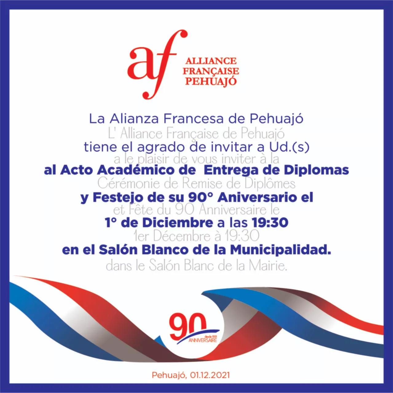 INVITACIÓN ACTO 90 AÑOS