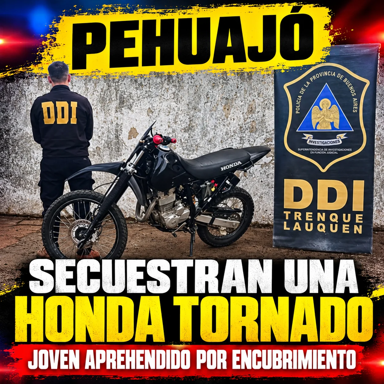 Secuestran una Honda Tornado en Pehuajó