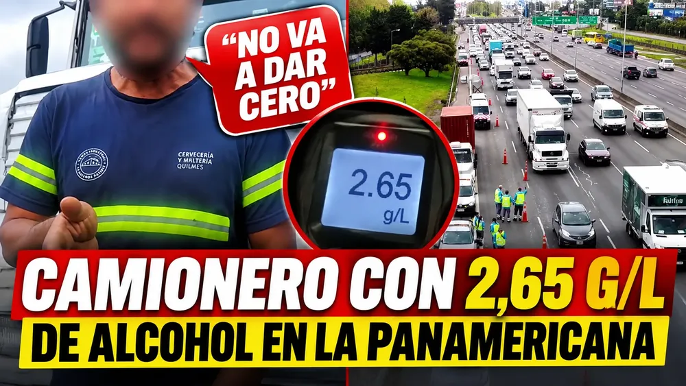 Control vial_ camionero da positivo