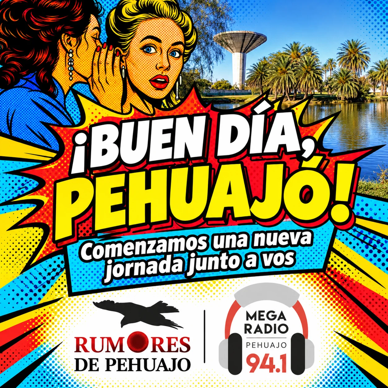 ¡Buen día, Pehuajó! Retro pop-art