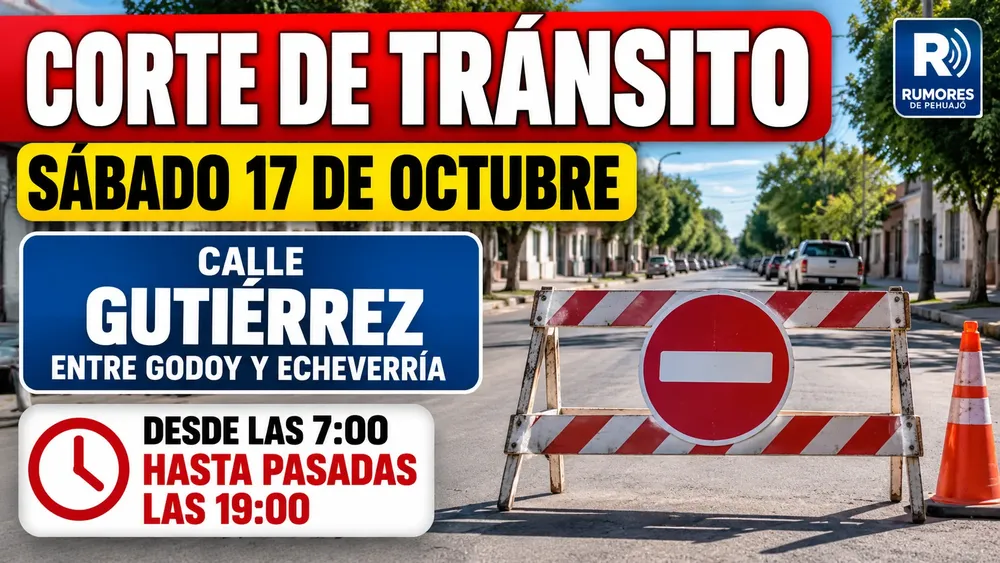 Corte de tránsito en calle Gutiérrez